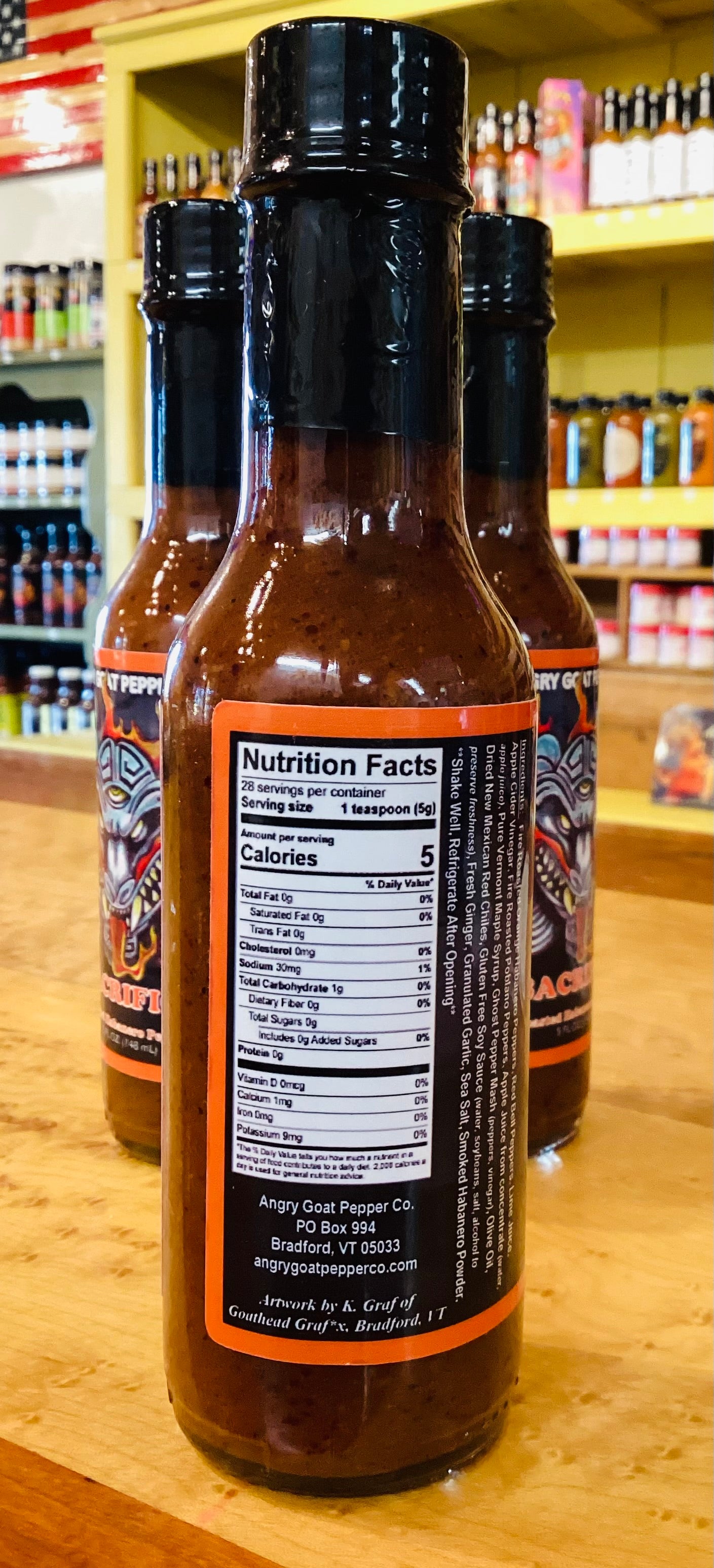 Angry Goat Pepper Co. Sacrifice Hot Sauce