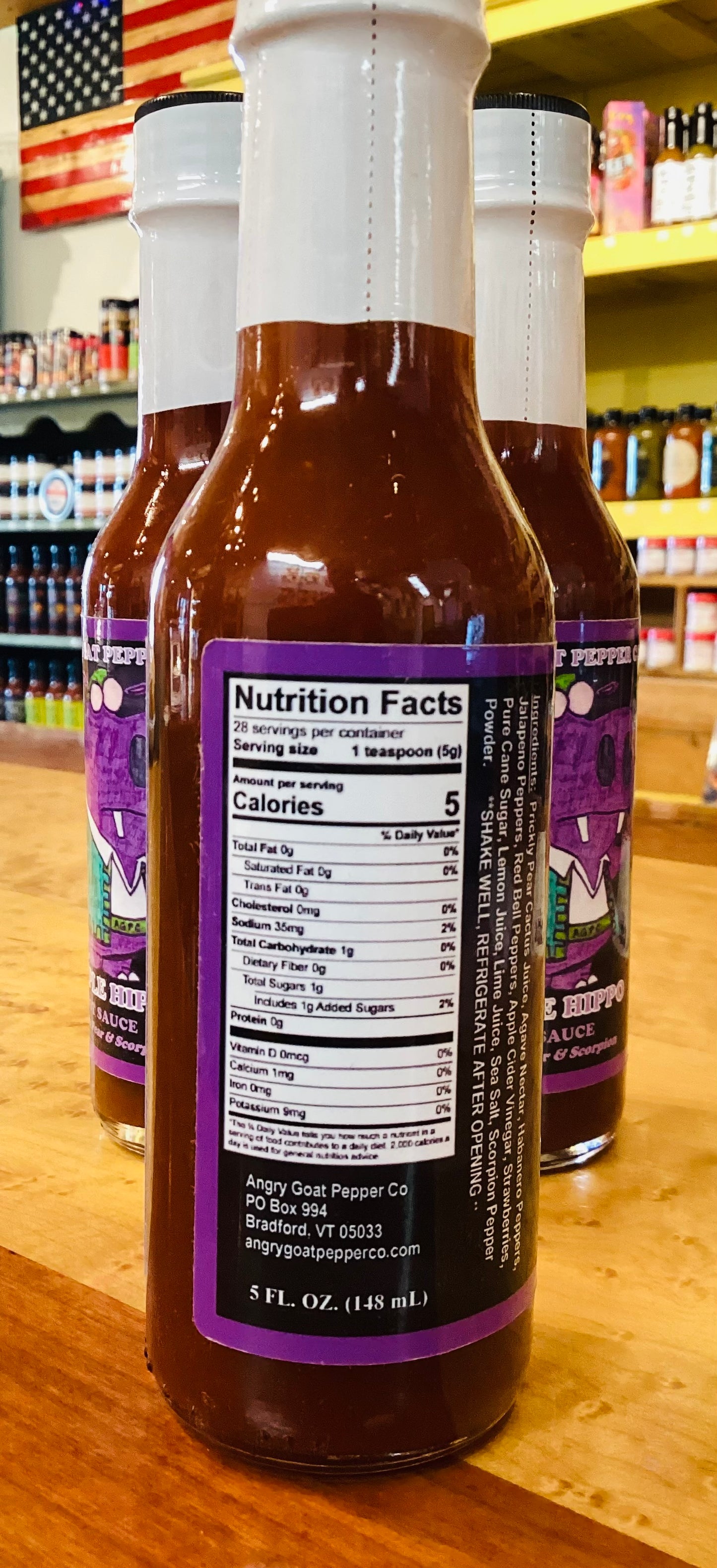 Angry Goat Pepper Co. Purple Hippo Hot Sauce