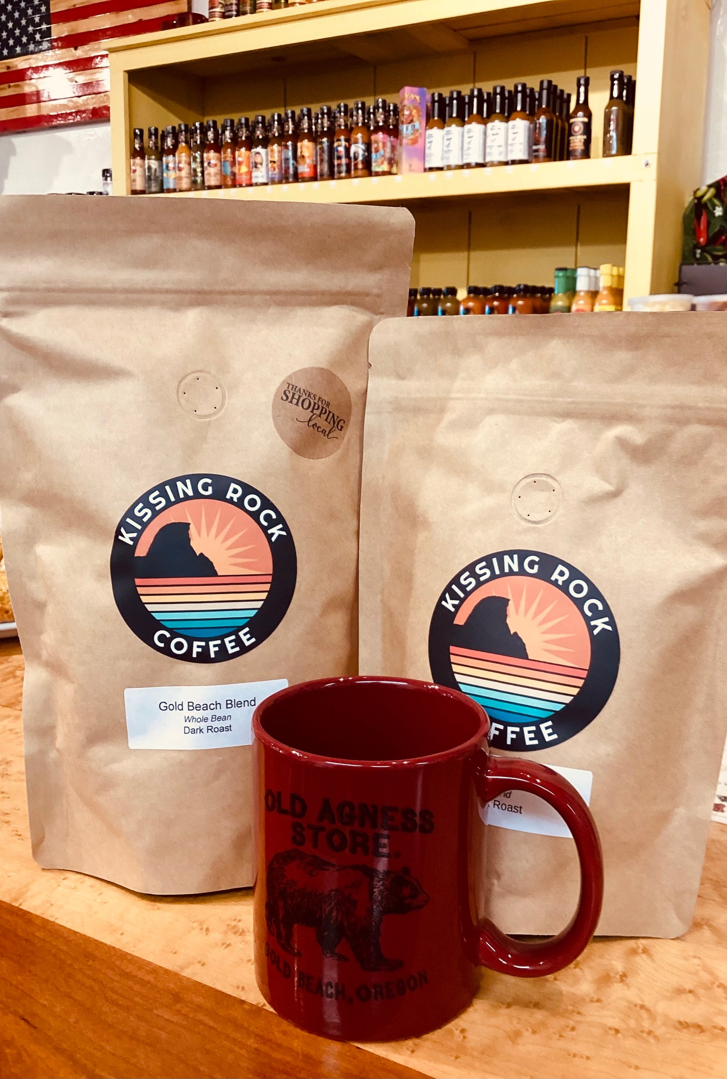 DARK KISSING ROCK COFFEE DARK ROAST - Gold Beach Blend