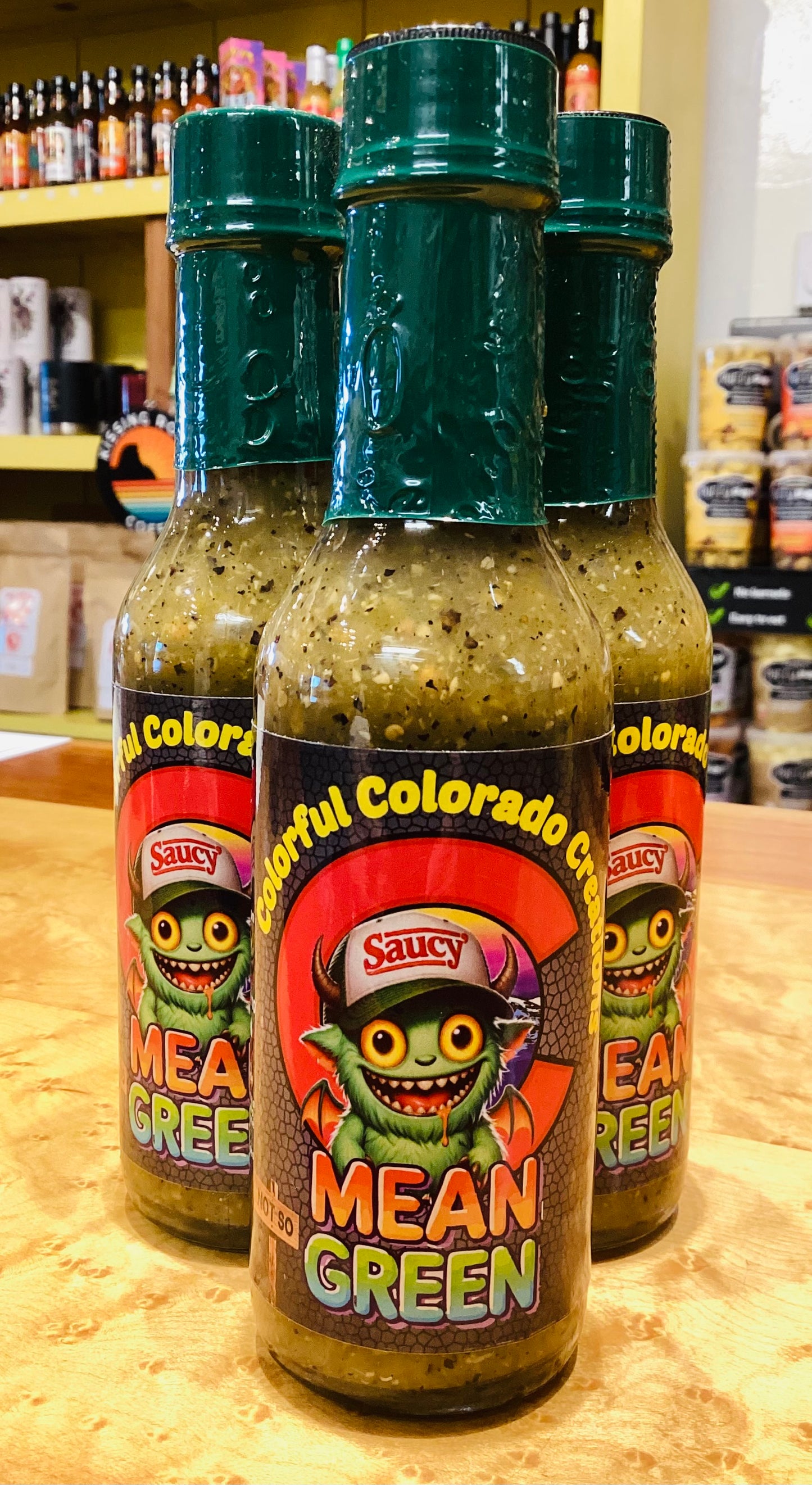 Colorful Colorado Creations Mean Green Hot Sauce