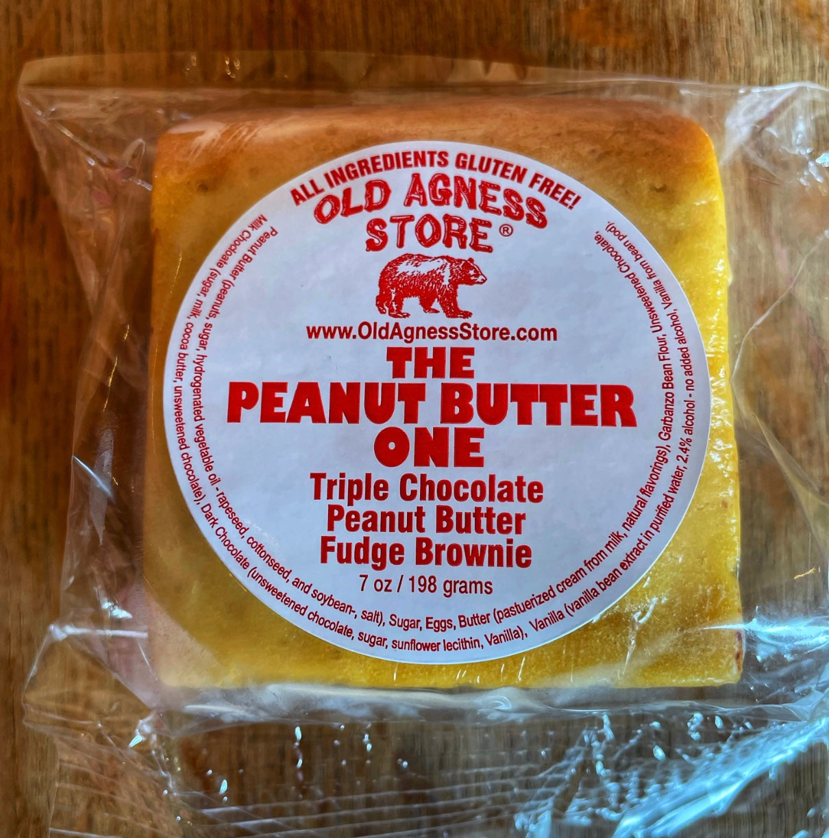 THE PEANUT BUTTER ONE! TRIPLE CHOCOLATE PEANUT BUTTER BROWNIE! 7oz