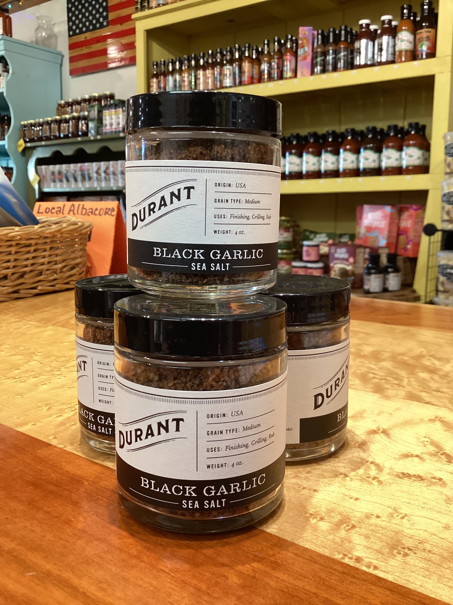 DURANT’S BLACK GARLIC SEA SALT 4 oz