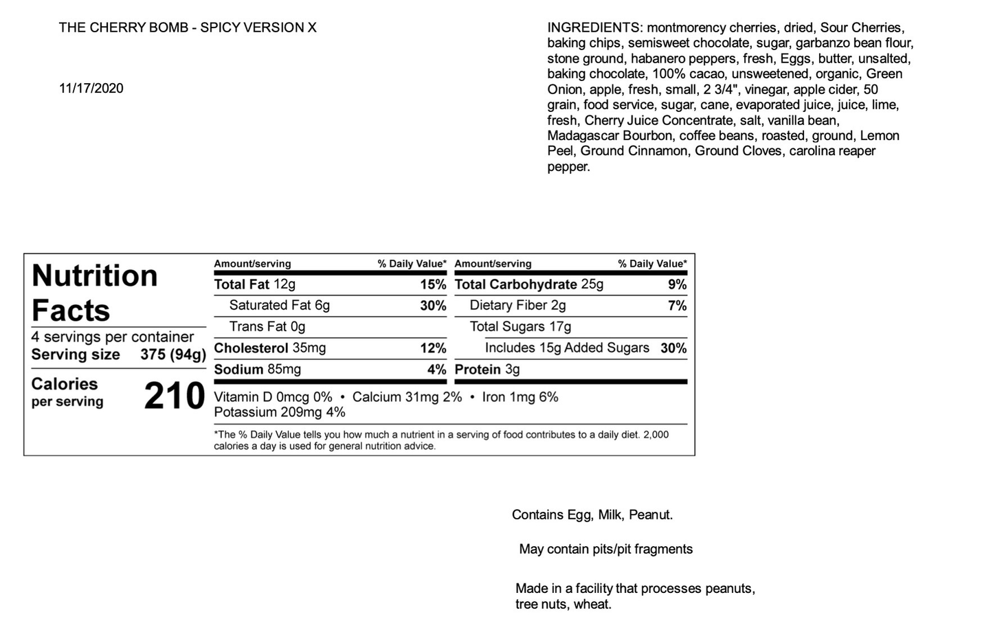 THE CHERRY BOMB! SPICY CHOCOLATE CHERRY BROWNIE!