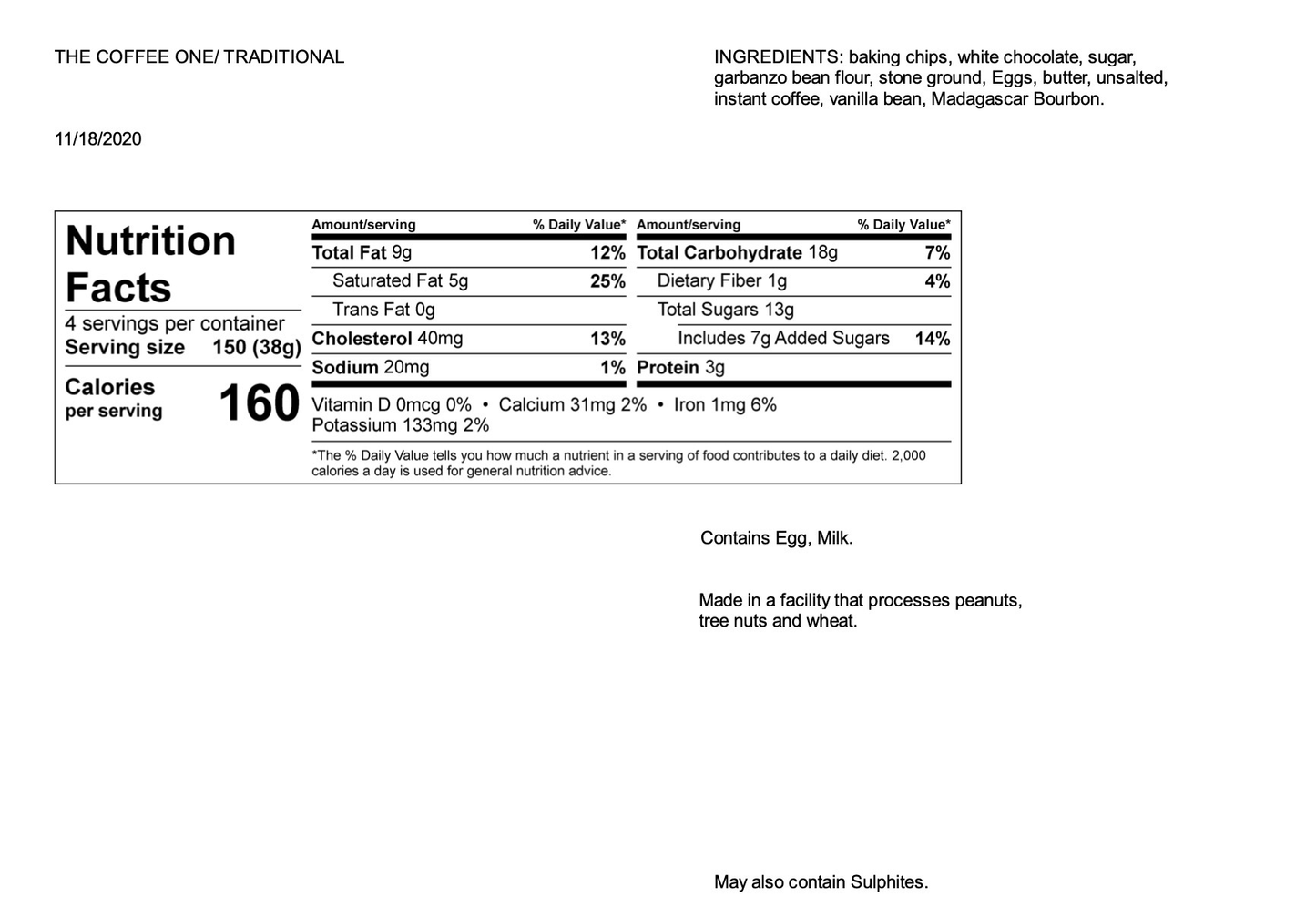 THE COFFEE ONE! COFFEE BLONDIE with WHITE CHOCOLATE!