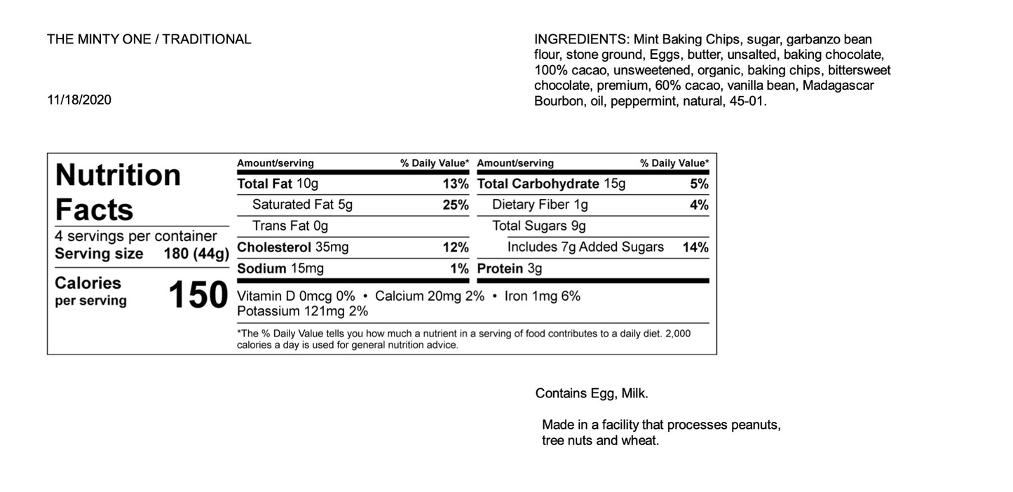 THE MINTY ONE! CHOCOLATE MINT BROWNIE!