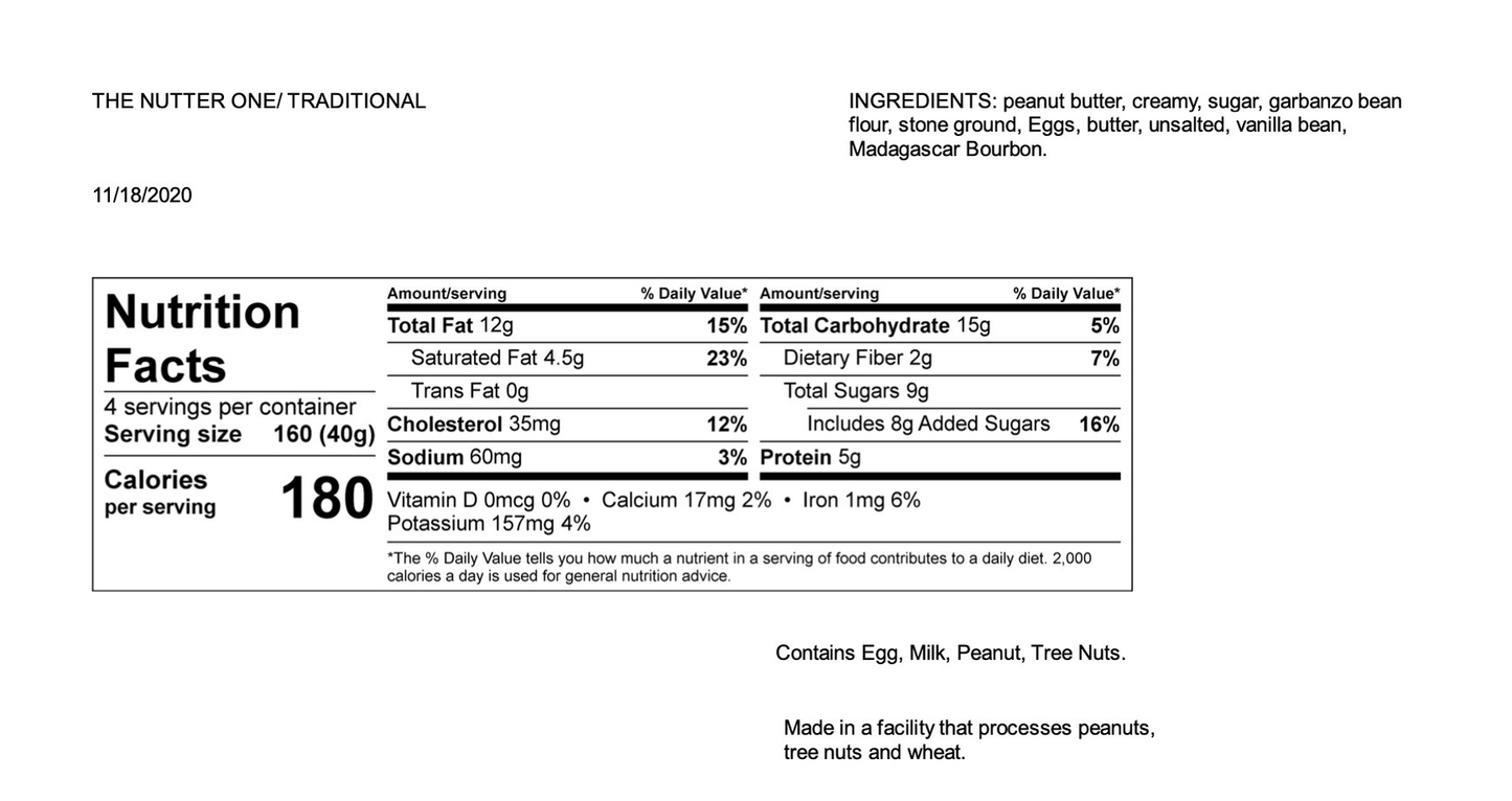 THE NUTTER ONE!  VANILLA BLONDIE with PEANUT BUTTER!