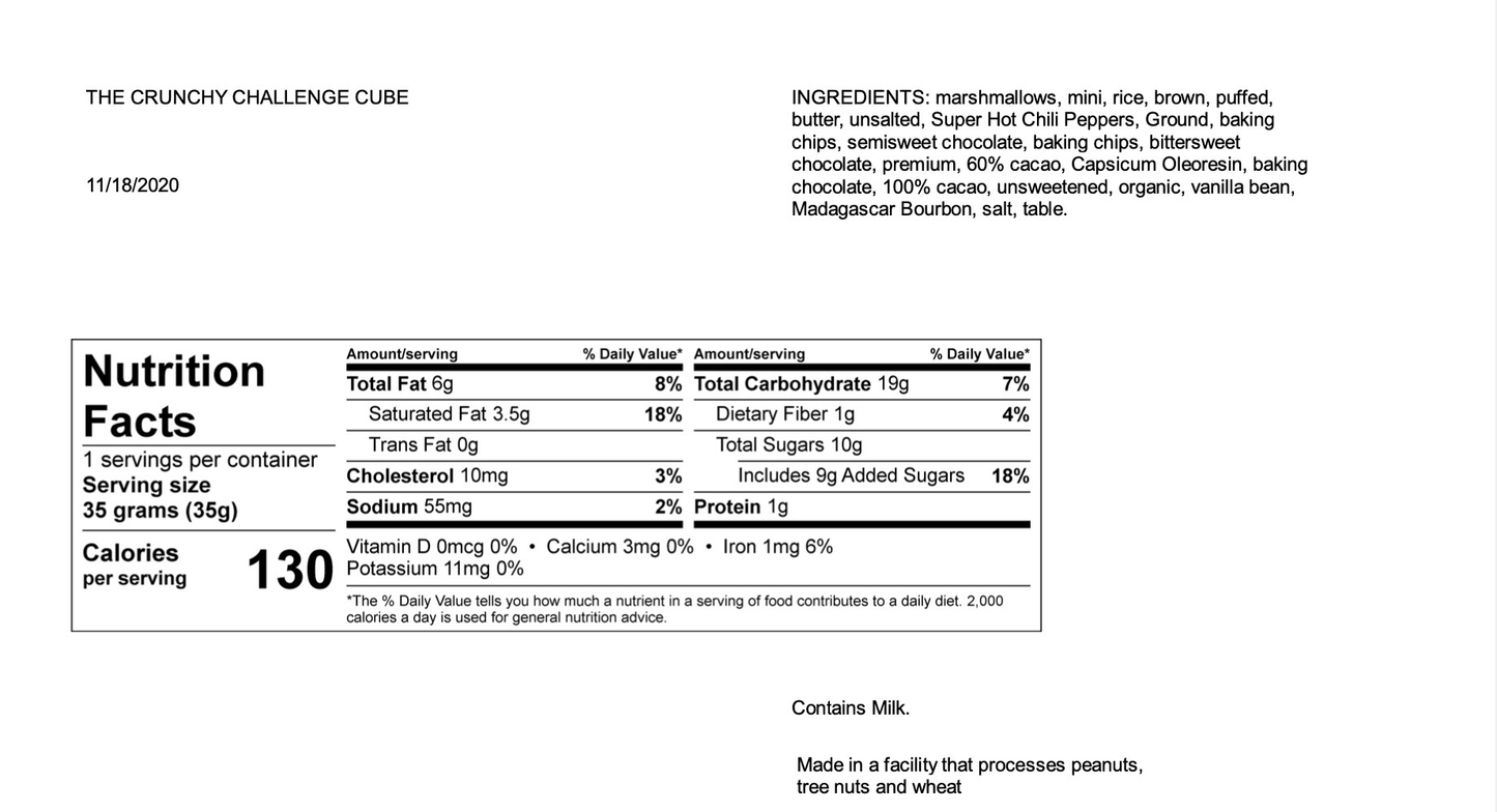 The Crunchy Challenge Cube