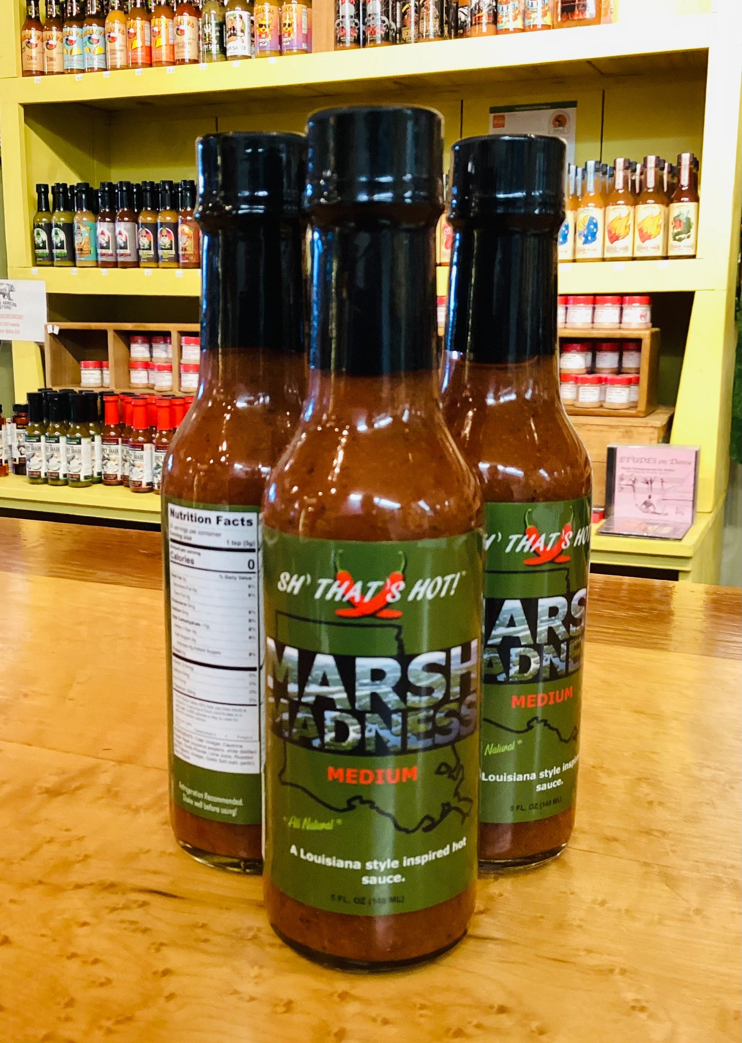 SH' THAT'S HOT Marsh Madness Medium Hot Sauce 5 oz