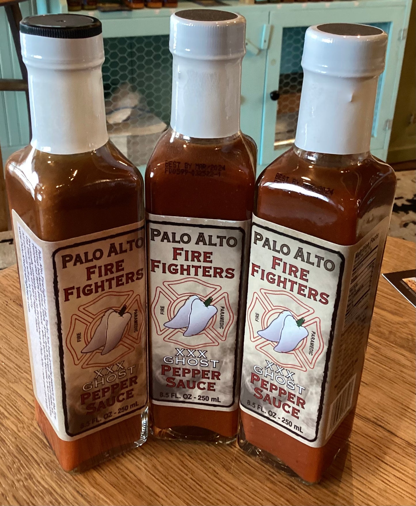 Palo Alto Firefighters XXX Ghost Pepper Sauce 8.5 oz