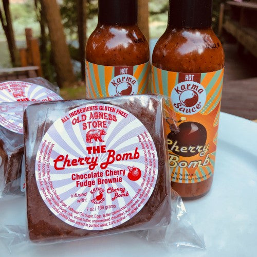 THE CHERRY BOMB! SPICY CHOCOLATE CHERRY BROWNIE!