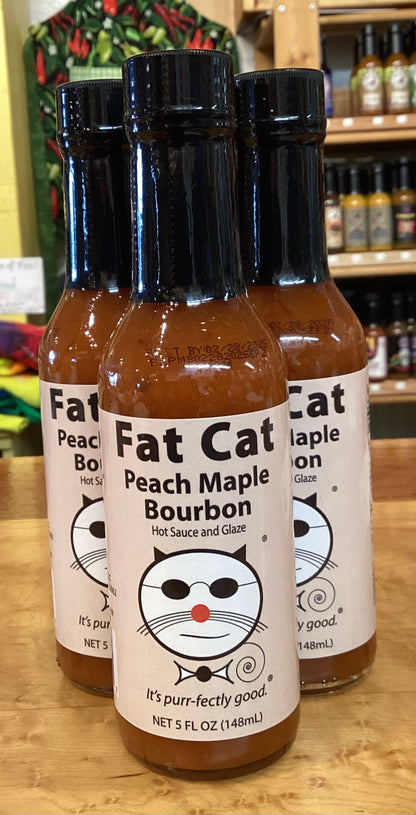 Fat Cat Peach Maple Bourbon Hot Sauce