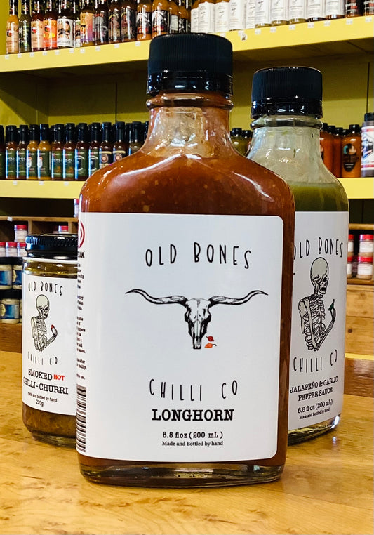 Old Bones Chili Co. Longhorn Hot Sauce 6.8oz