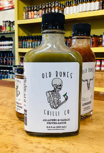 Old Bones Chili Co. Jalapeño & Garlic Pepper Sauce 6.8oz