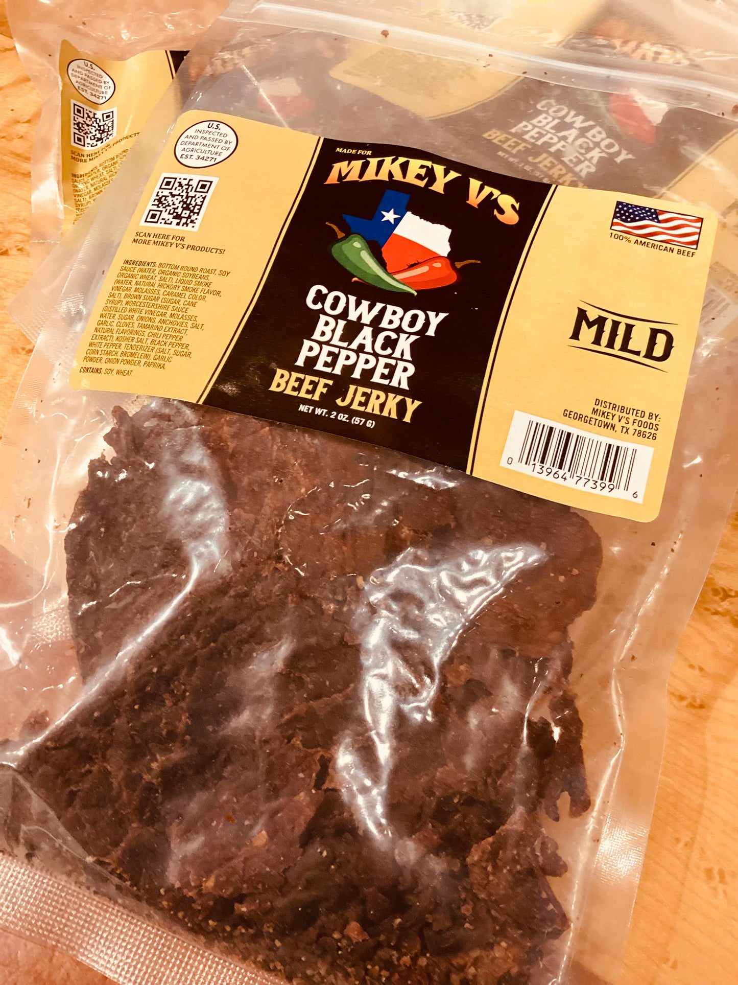 Mikey V's Cowboy Black Pepper Beef Jerky