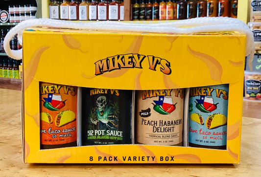 Mikey V 8 Pack Hot Sauce Sampler/Gift Pack