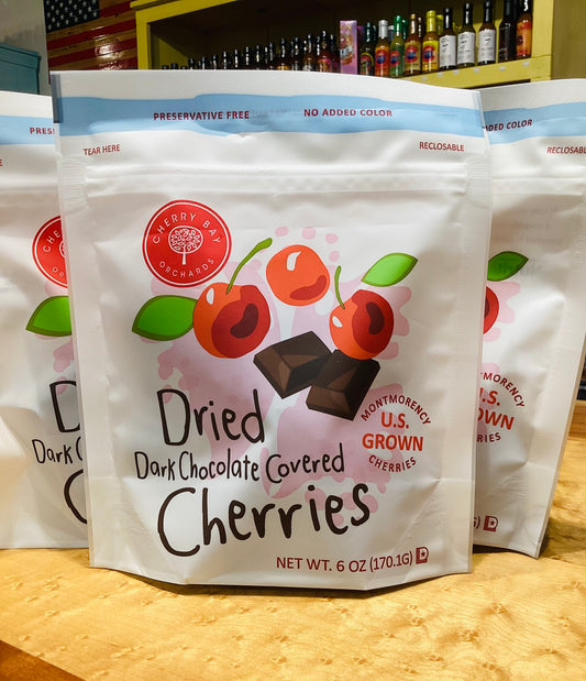 SHORE LINE FRUIT Dried Dark Chocolate Covered CHERRIES!