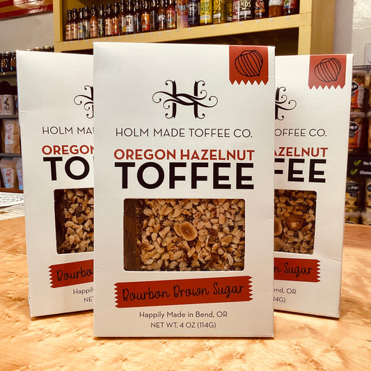 HOLM MADE TOFFE CO. Oregon Hazelnut Bourbon Brown Sugar Toffee