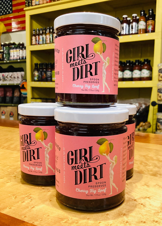 GIRL MEETS DIRT Cherry Fig Leaf Spoon Preserves 7.75 oz