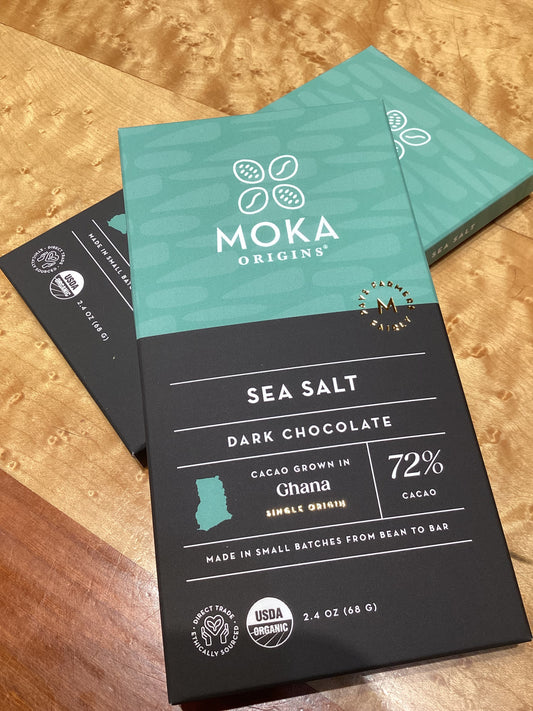 MOKA Sea Salt Dark Chocolate Bar