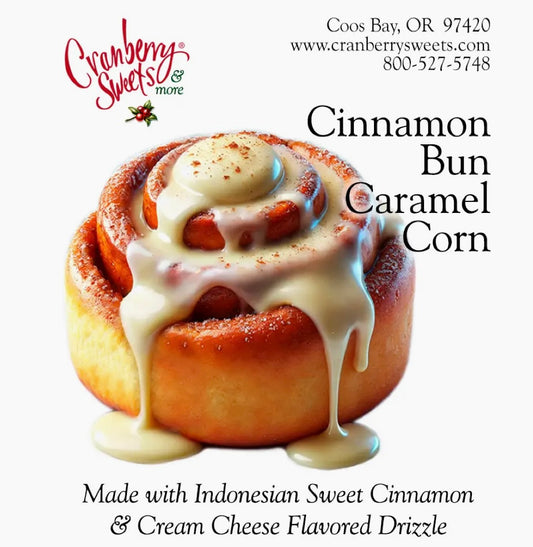 CRANBERRY SWEETS Cinnamon Bun Caramel Corn