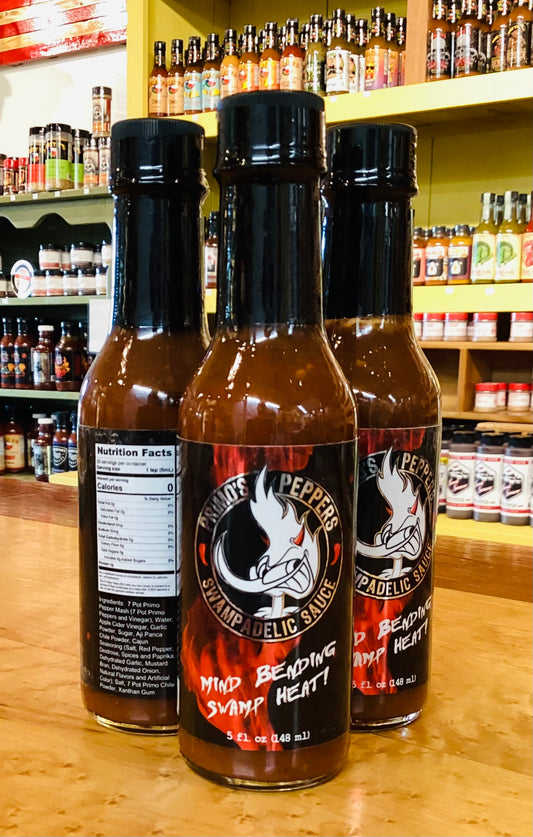 Primo’s Peppers Swampadelic SauceTM  Hot Sauce 5oz