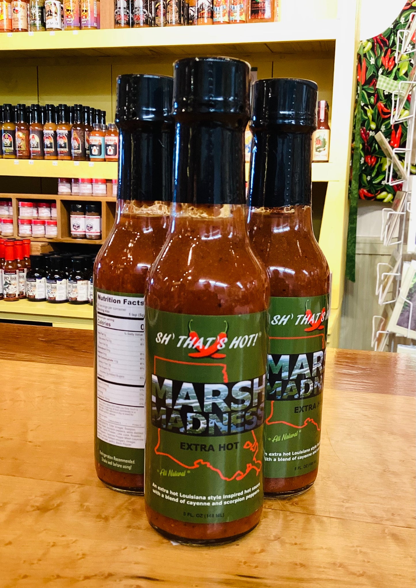 SH' THAT'S HOT Marsh Madness Extra Hot Hot Sauce 5 oz